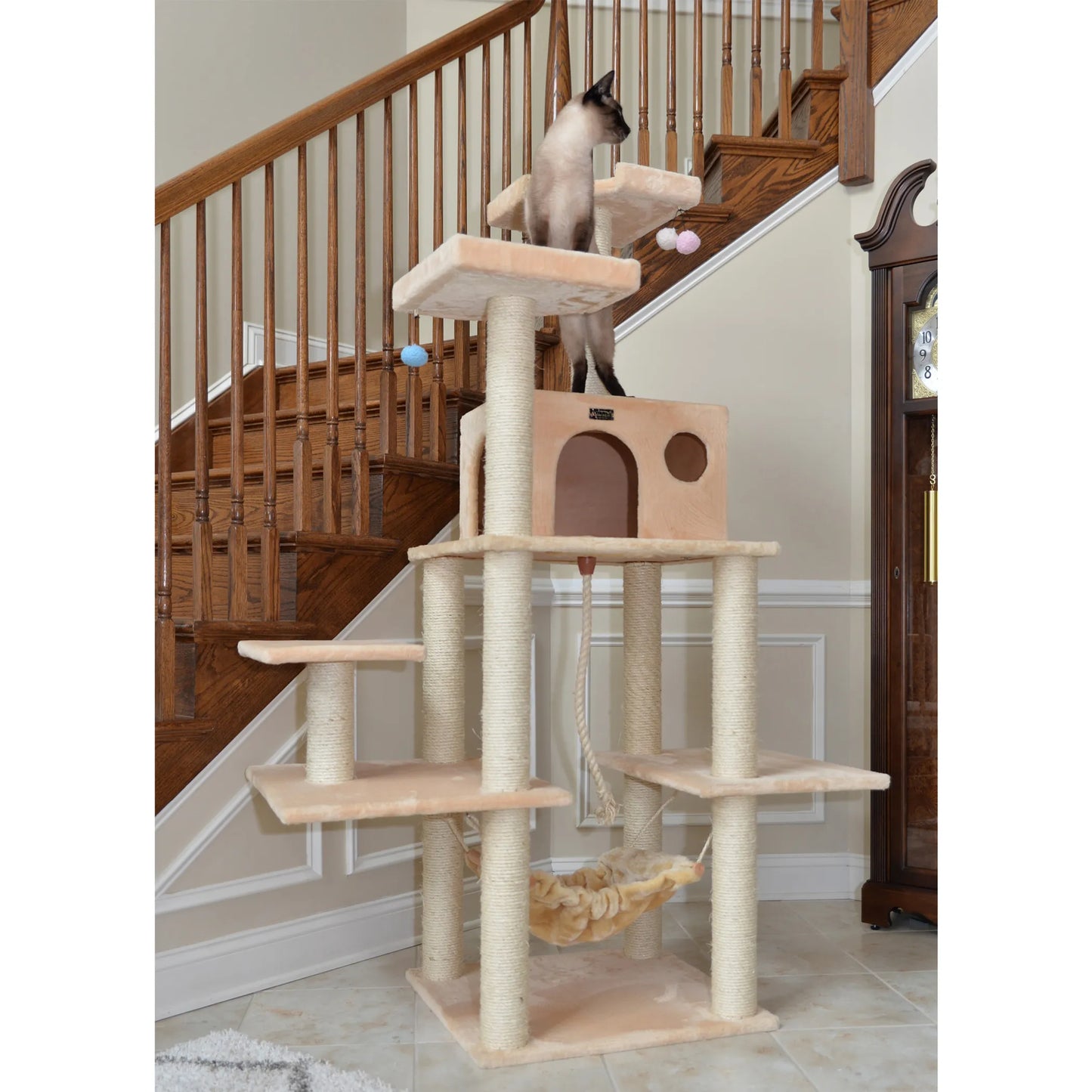 Armarkat Real Wood 72" Beige Cat Tree SratchIng Post A7202