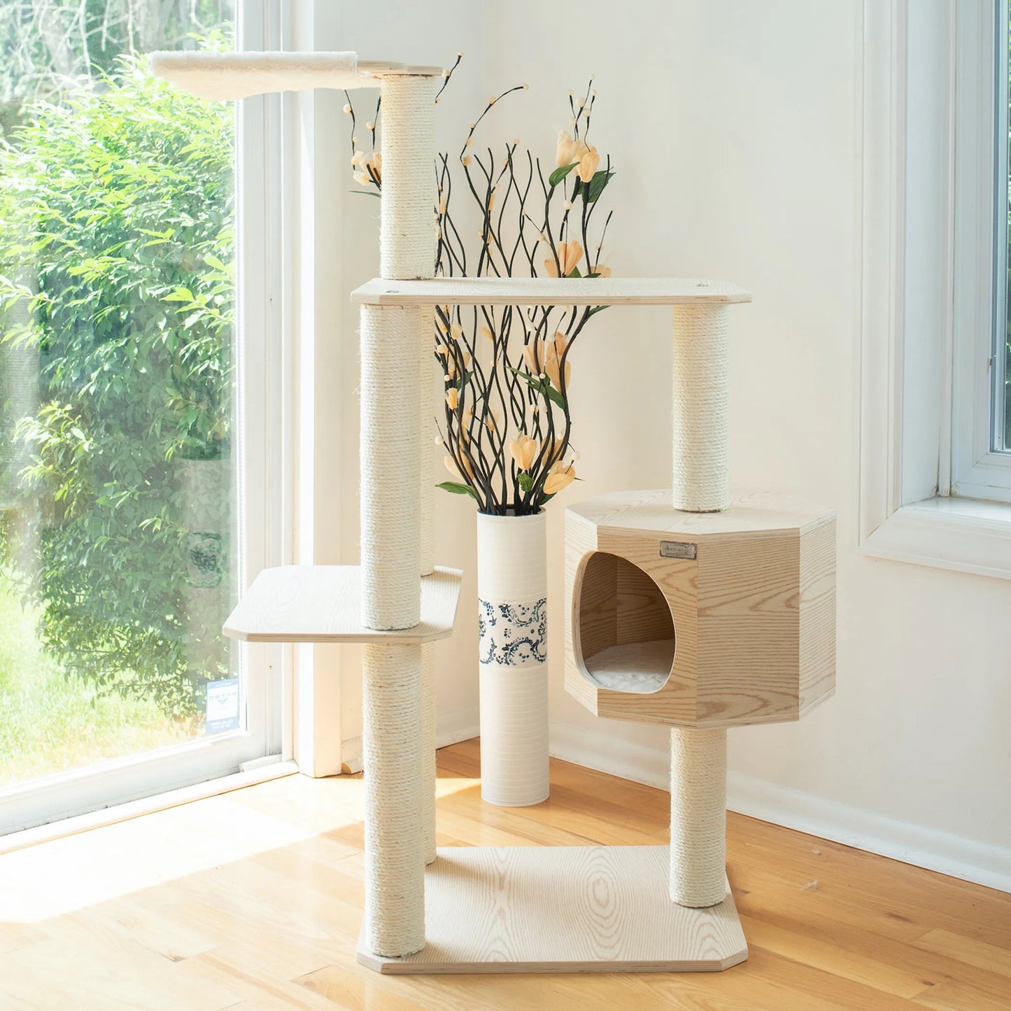 Armarkat Premium Scots Pine 54-Inch Cat Tree W Three Levels