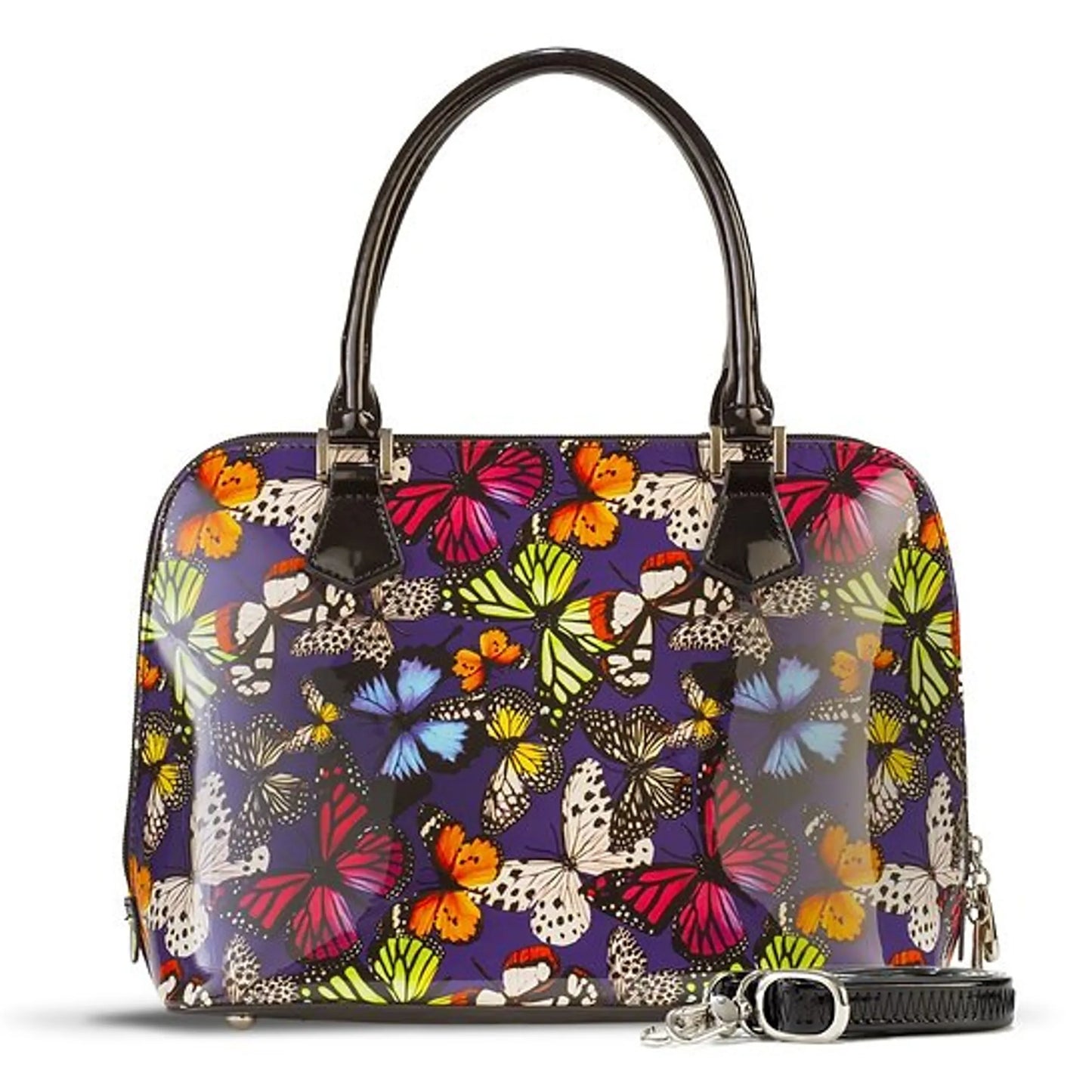 Colorful Butterfly Leather Handbag