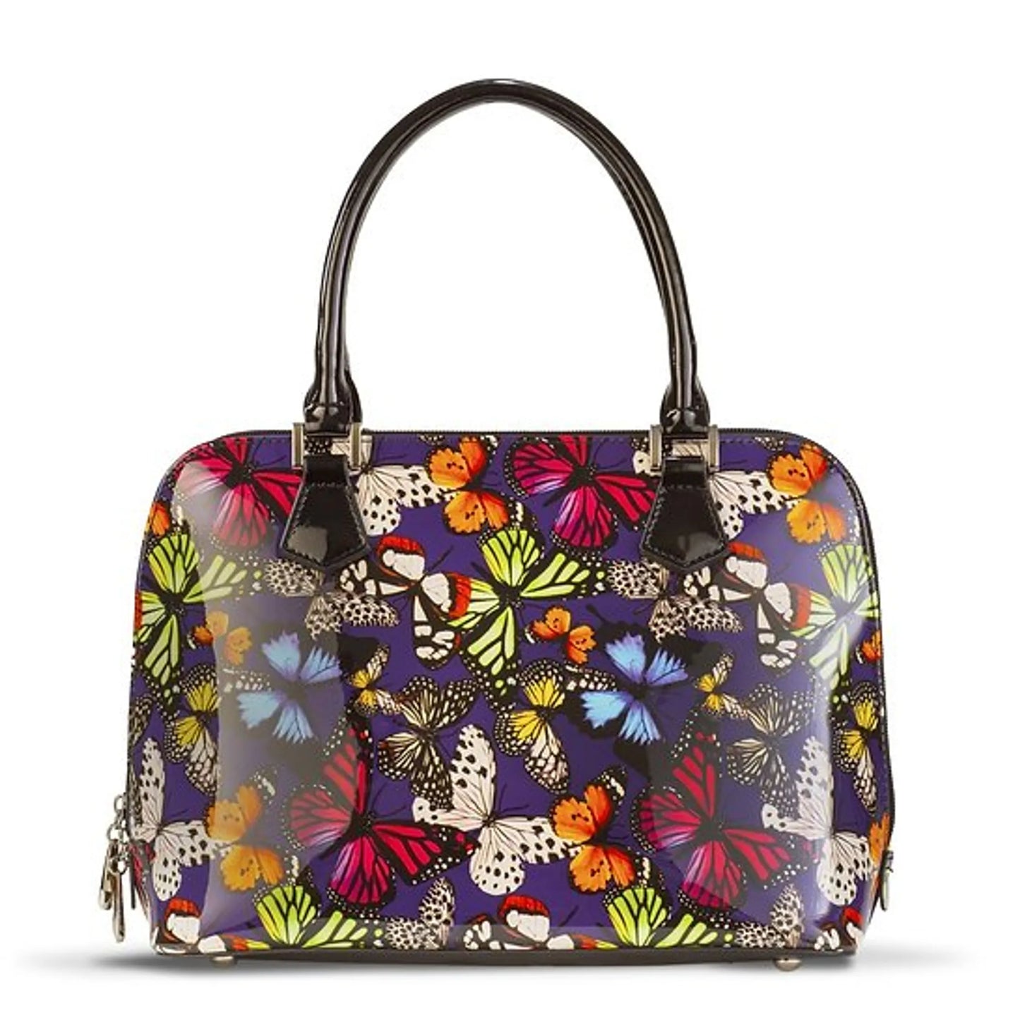 Colorful Butterfly Leather Handbag