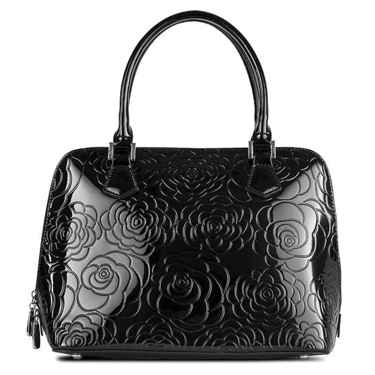 Anuta Black Medium Flower Leather Handbag