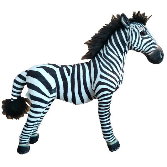 Zebra Plush Toy – 12" Stuffed Zoo Animal
