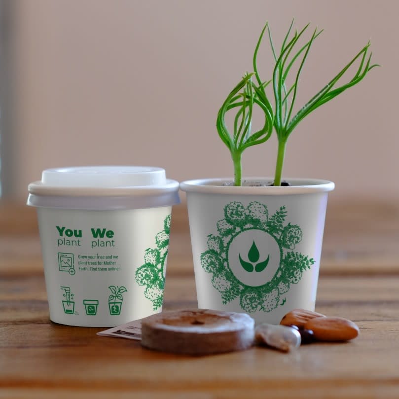 Pack of 10 Tree Kit Cups, We Plant 100 More Trees-0