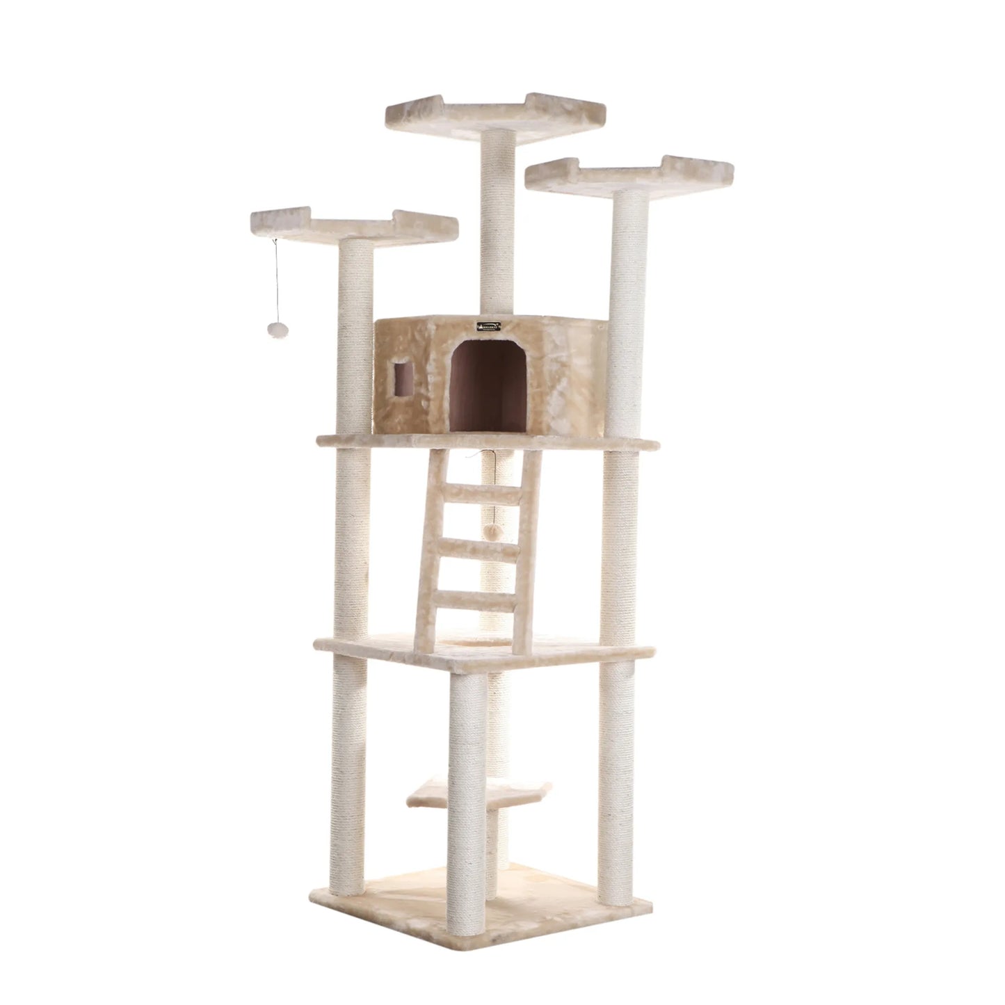 Armarkat Multi-function Real WOOD Cat Tower Beige