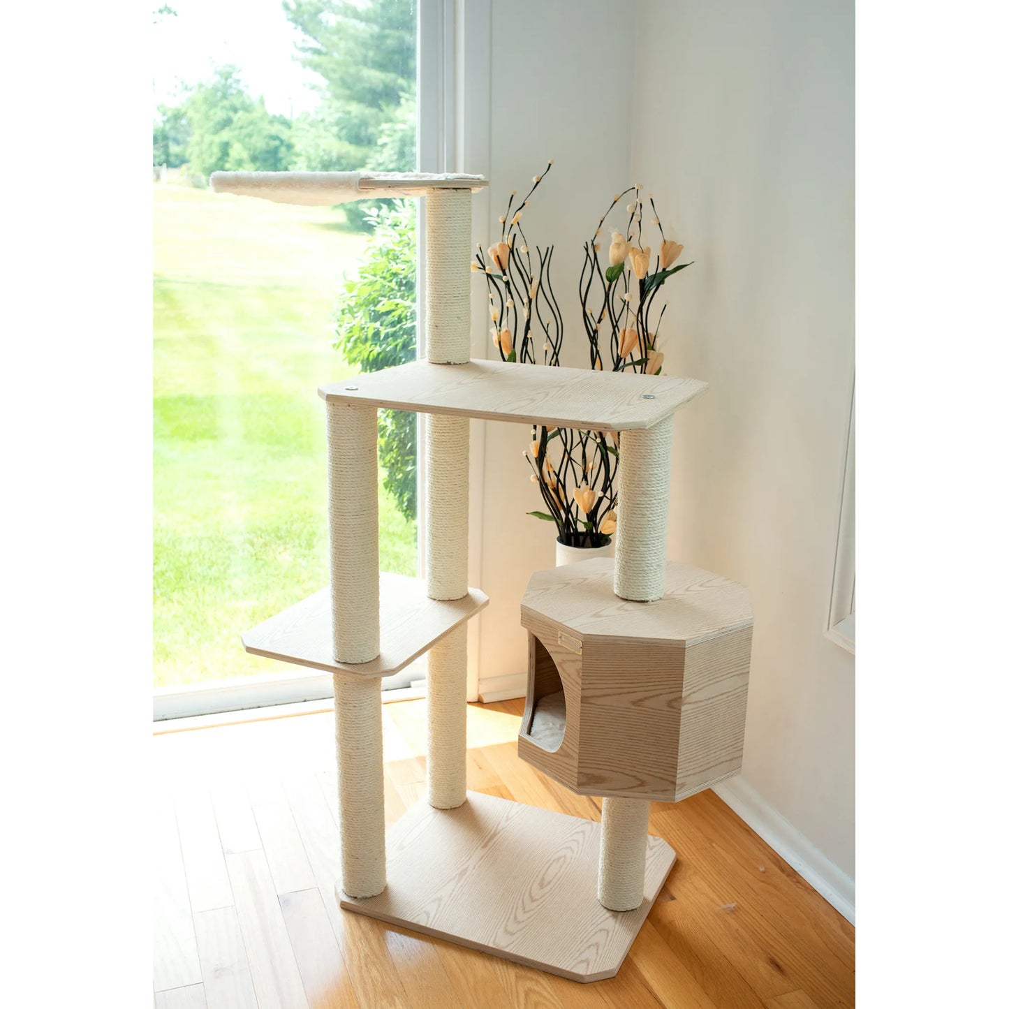 Armarkat Premium Scots Pine 54-Inch Cat Tree W Three Levels