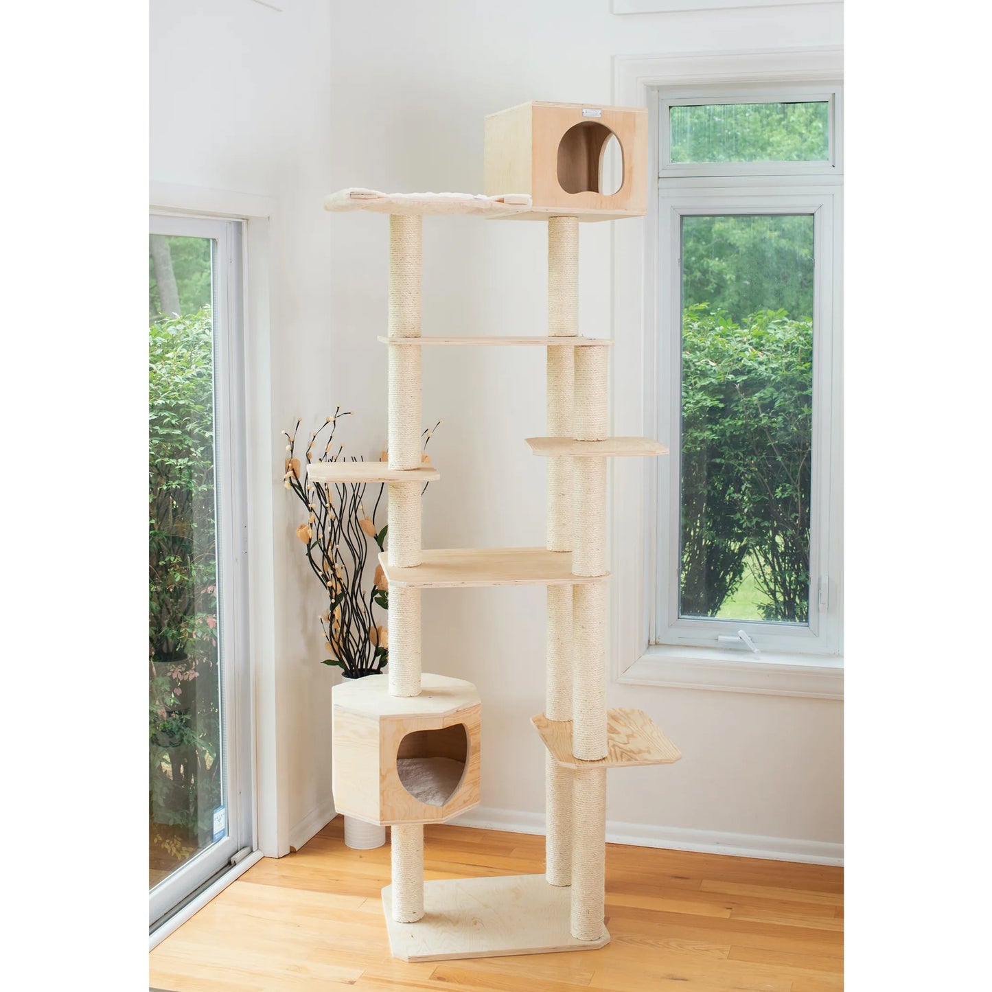Armarkat Premium Scots Pine 89" Cat Tree Tower W 7 Levels