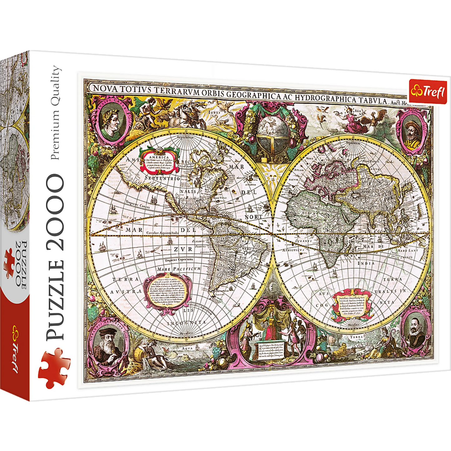 Jigsaw Puzzles - "2000" - A New Land and Water Map of the Entire Earth, 1630 / Bridgeman