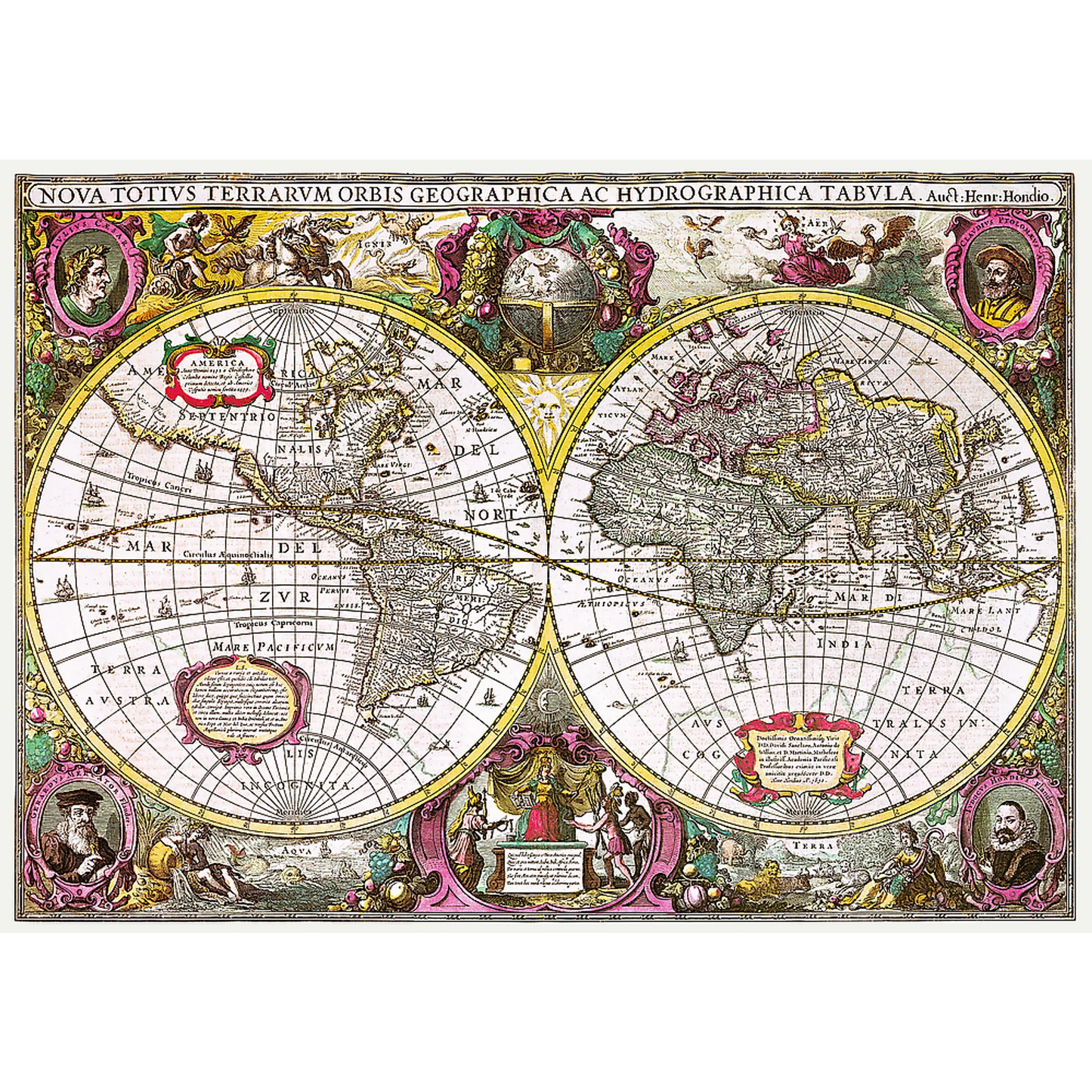 Jigsaw Puzzles - "2000" - A New Land and Water Map of the Entire Earth, 1630 / Bridgeman