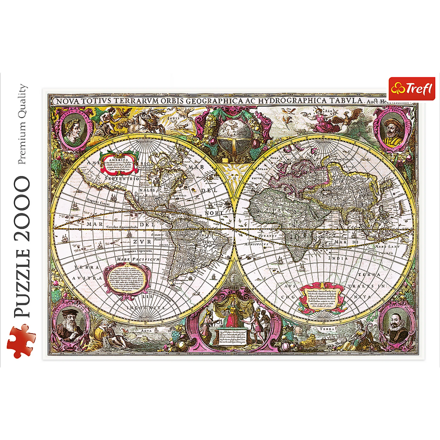 Jigsaw Puzzles - "2000" - A New Land and Water Map of the Entire Earth, 1630 / Bridgeman