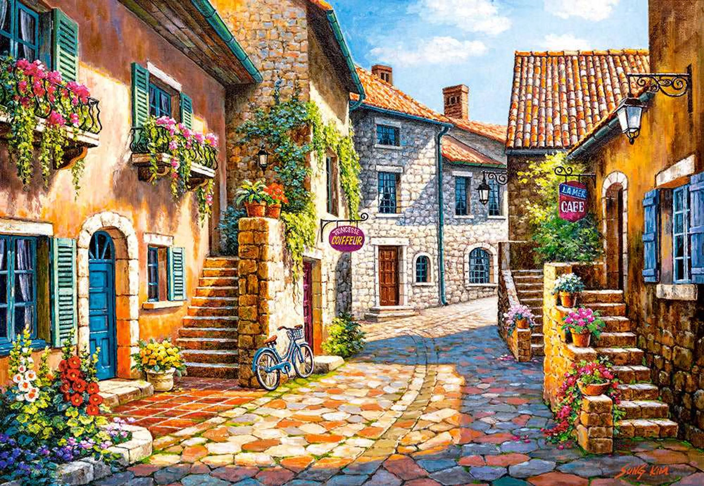 Rue de Village, 1000 Piece Jigsaw Puzzle