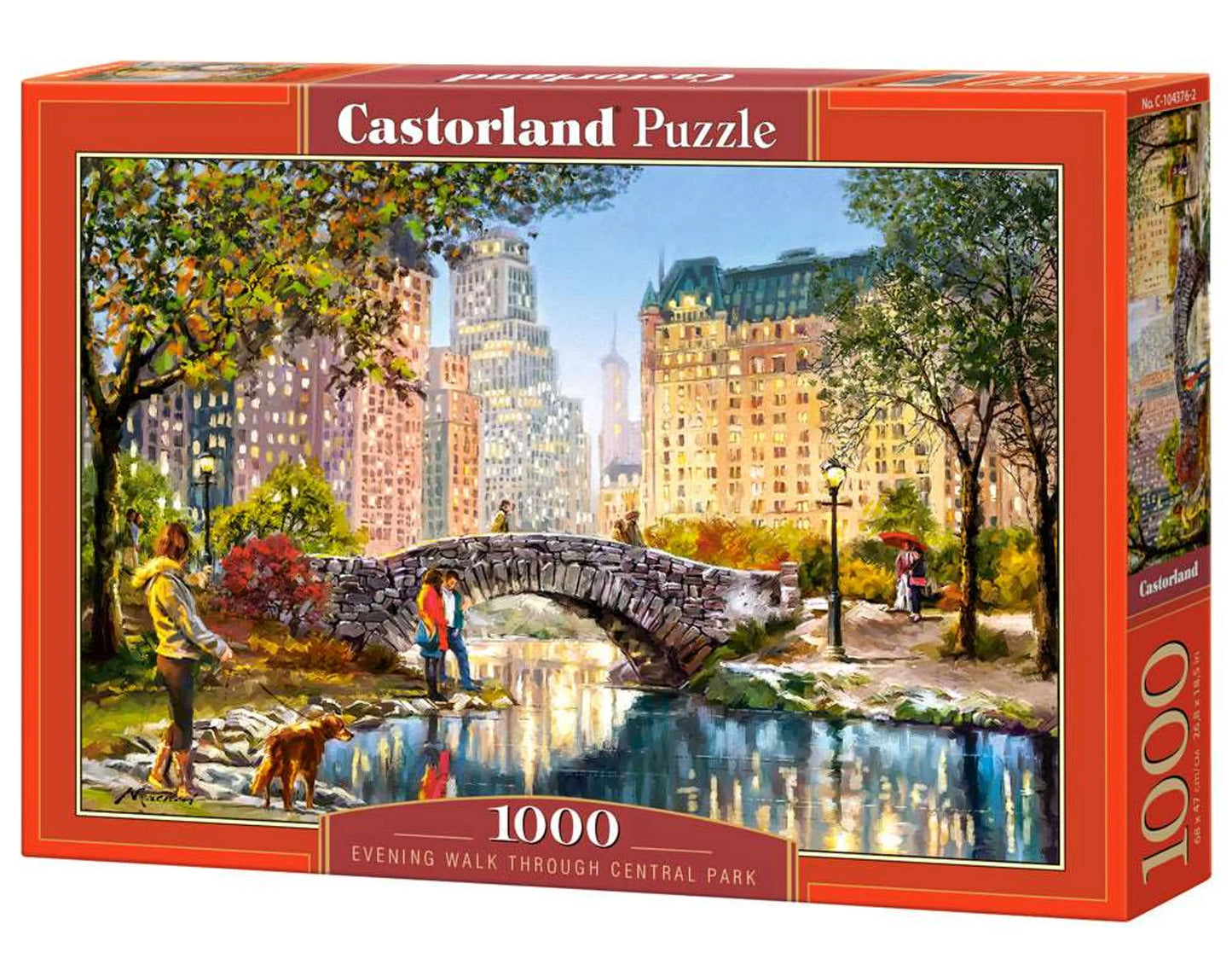 Evening Walk Through Central Park, 1000 Piece Jigsaw Puzzle