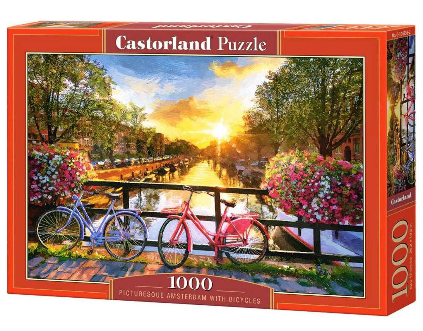 Picturesque Amsterdam with Bicycles, 1000 Piece Jigsaw Puzzle
