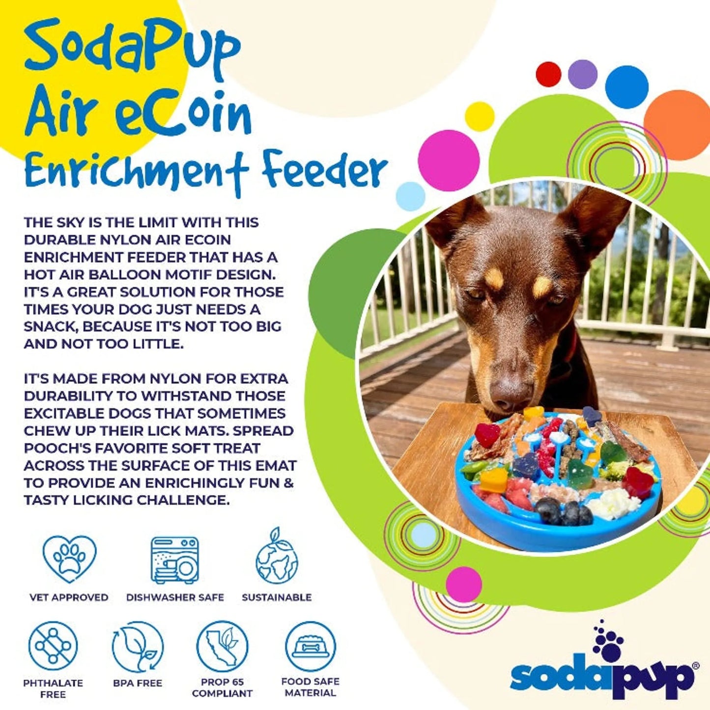 Air Nylon eMat – Hot Air Balloon Enrichment Toy for Power Chewers