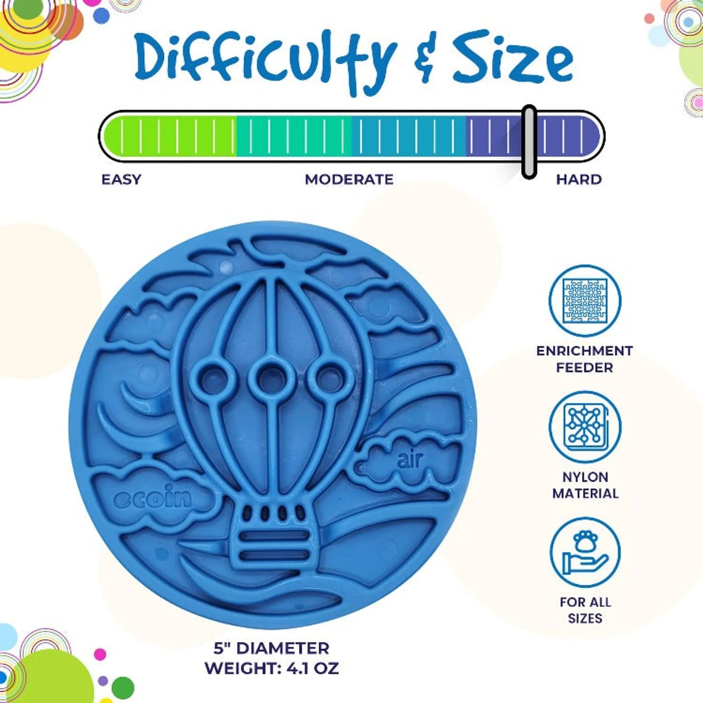 Air Nylon eMat – Hot Air Balloon Enrichment Toy for Power Chewers