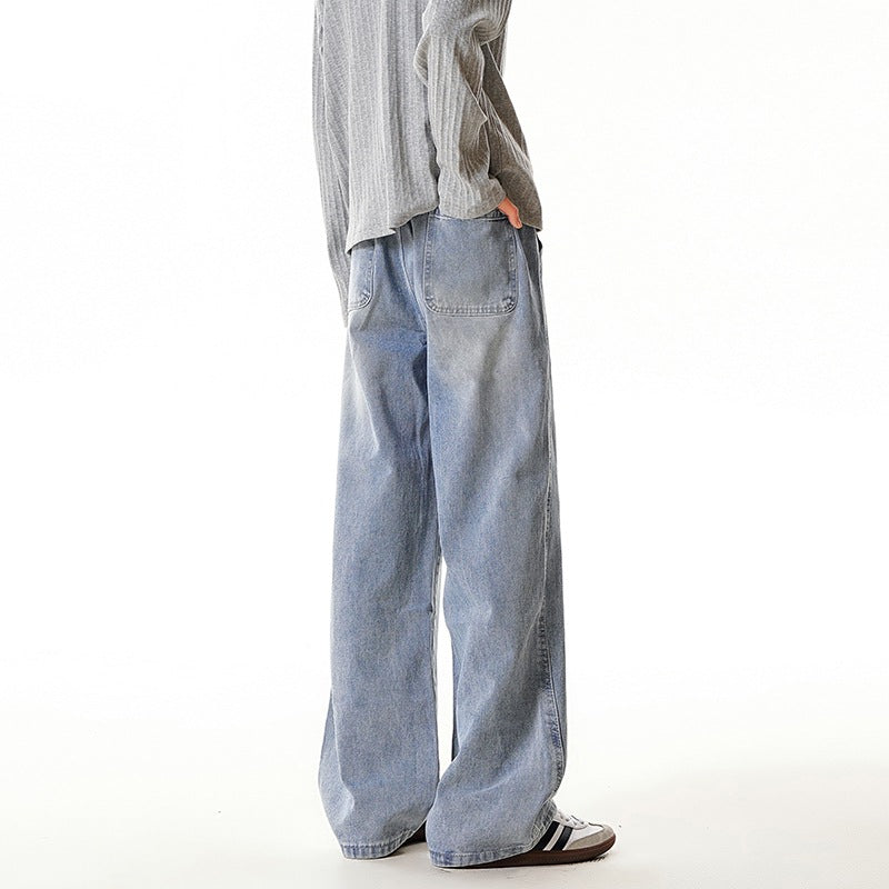 Vintage Men's Jeans Washed Straight Leg Pants