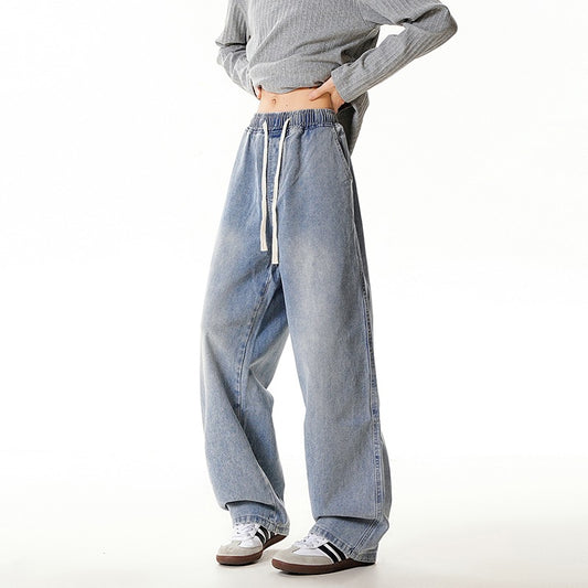 Vintage Men's Jeans Washed Straight Leg Pants