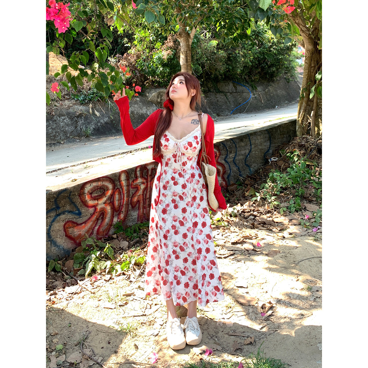 Slim fitting camisole skirt